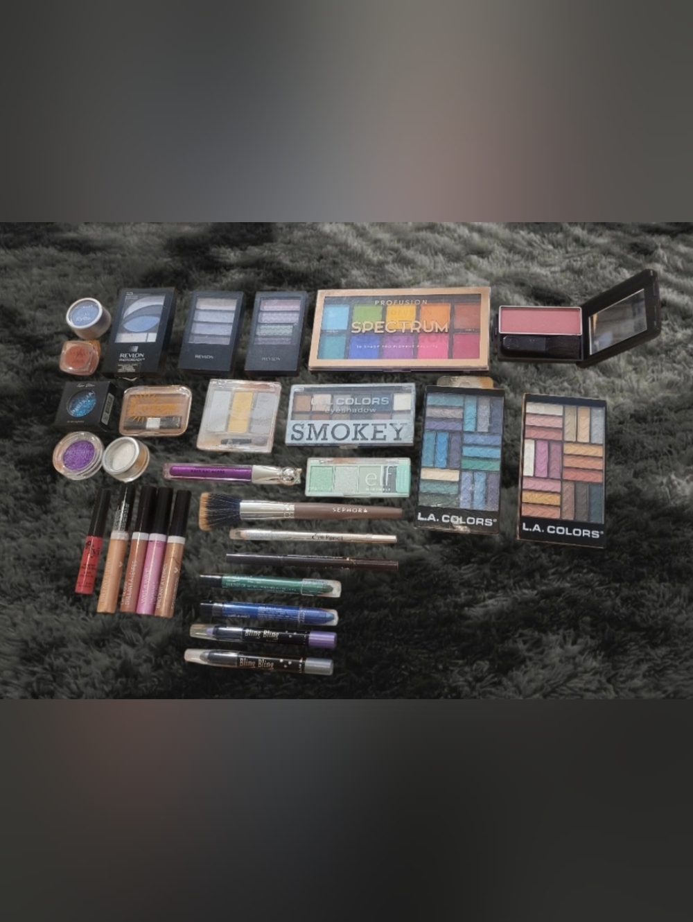 "BRAND NEW" NAME BRAND MAKE-UP LOT ~ ELF, REVLON, WET N WILD, PHOERA, SEPHORA